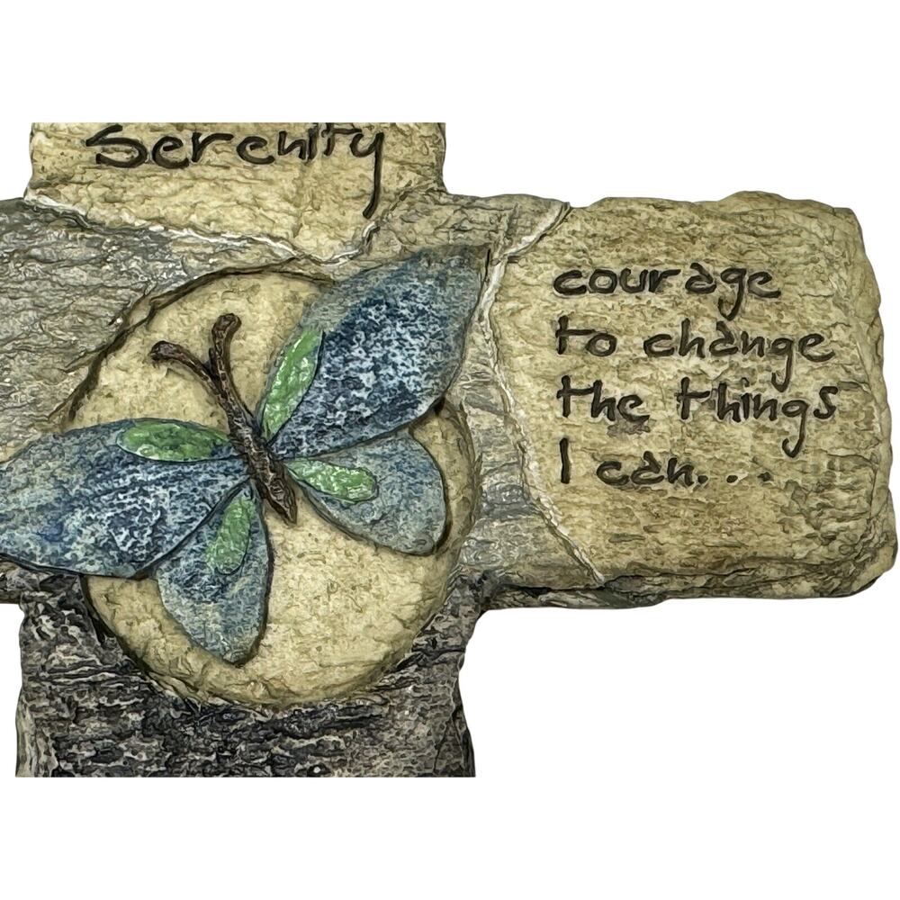 3D RESIN CROSS OF CHRIST "God Grant Me The Serenity..." Standing Cross - Picture 8 of 15
